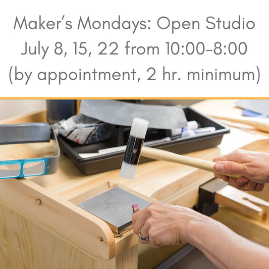 Maker Mondays Open Studio at Silver Peak Studio July 8, 15, 22