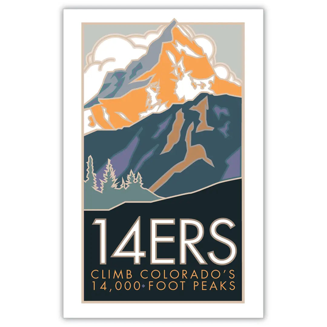 Travel Posters, 14ERS - Climb Colorado's 14000-ft Peaks, Colorado - Poster