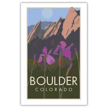 Travel Posters, Boulder Iris, Colorado - Poster