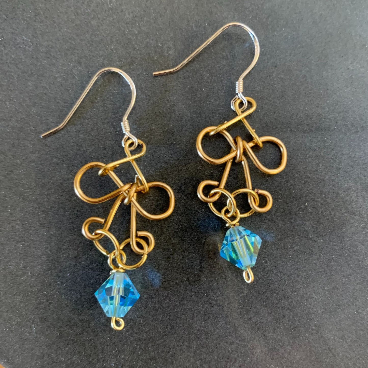 Wirework: Classic Ribbon Bow Earrings with Swarovski Drop: March 8. Materials Fee included!