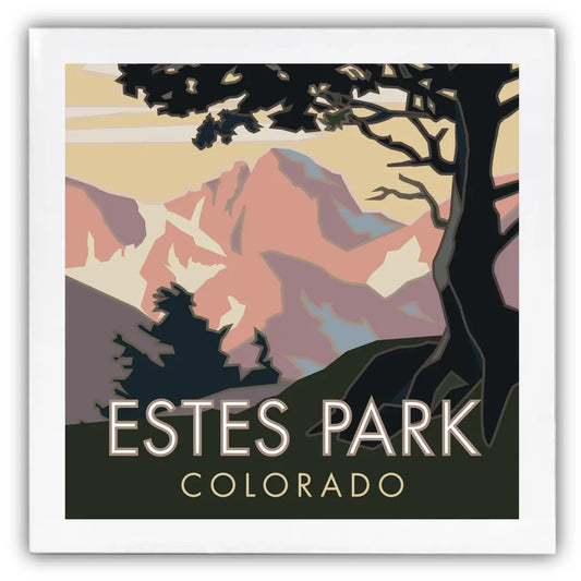 Travel Posters, Estes Park - Ceramic Coaster