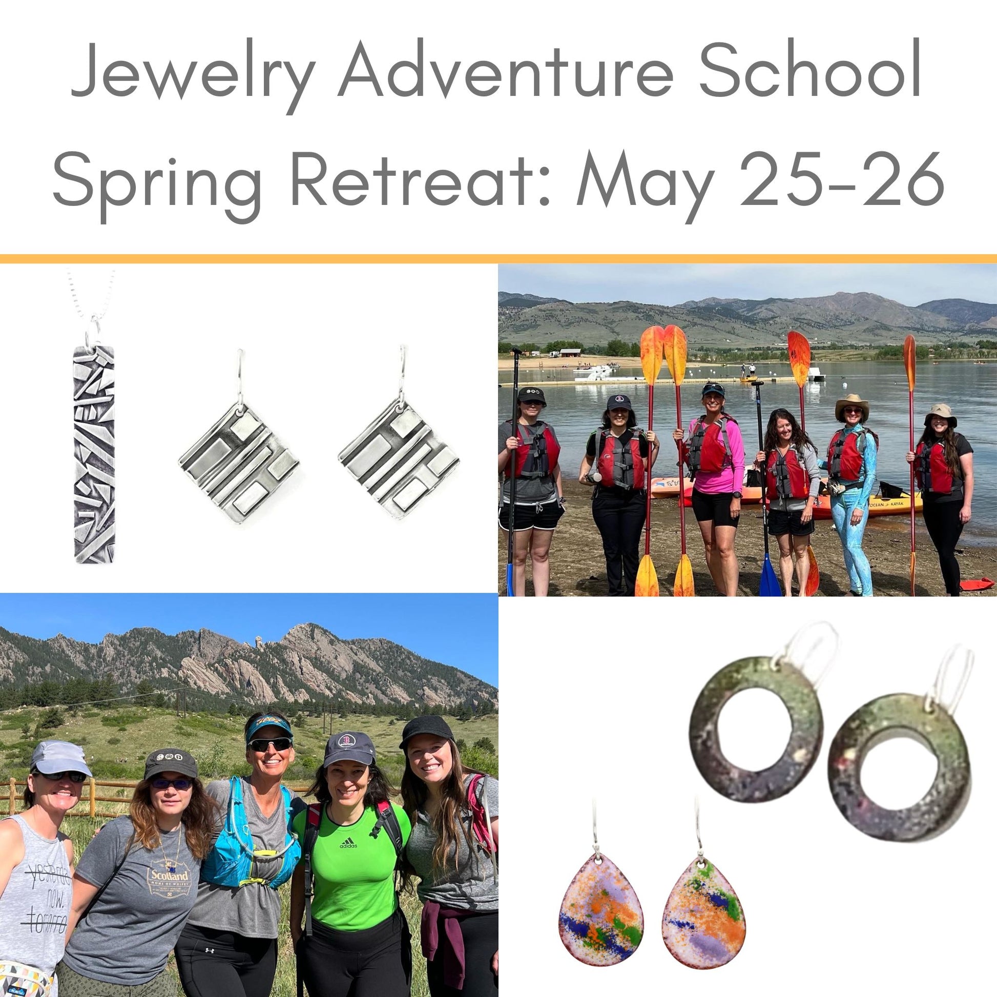 Jewelry Adventure School Retreat May 25 and 26 at Silver Peak Studio