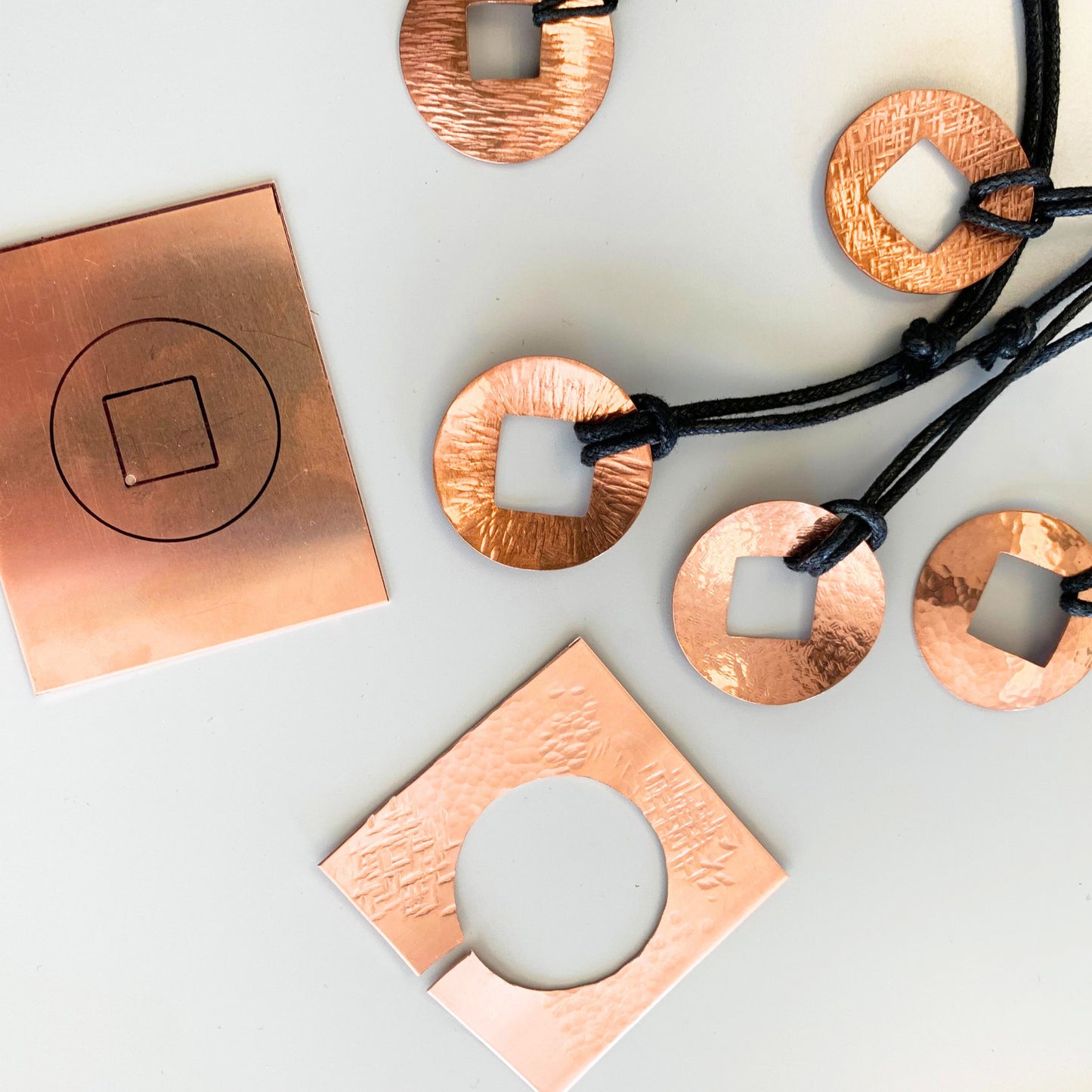 copper pendants in metals 1