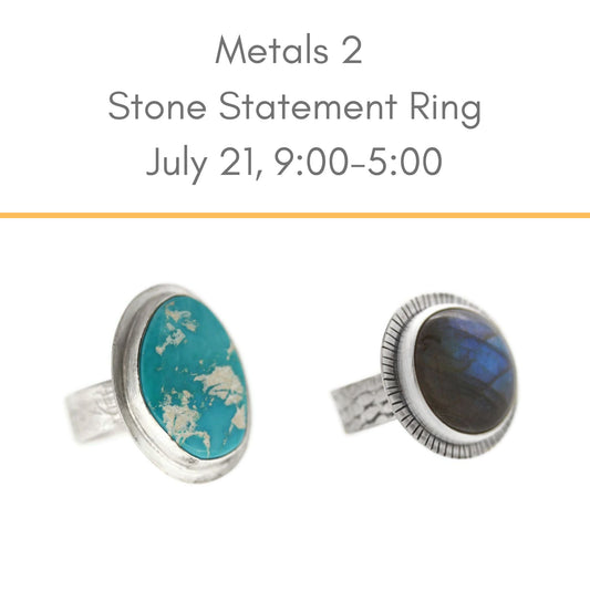 Metals 2 Stone Statement Ring July 21