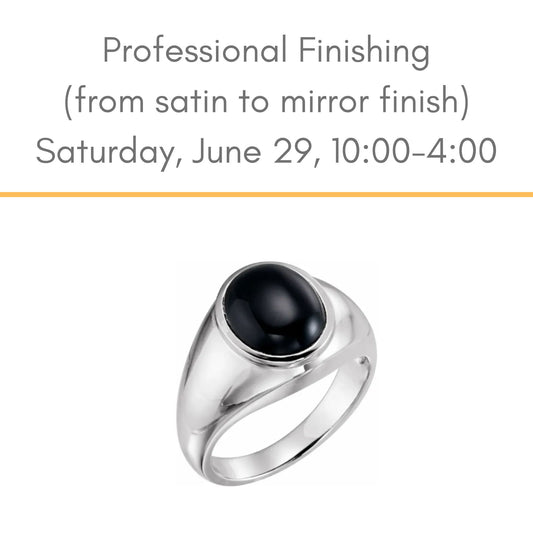 Professional finishing jewelry June 29 at Silver Peak Studio