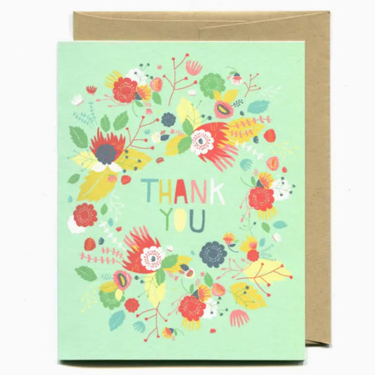 Thank you card - floral