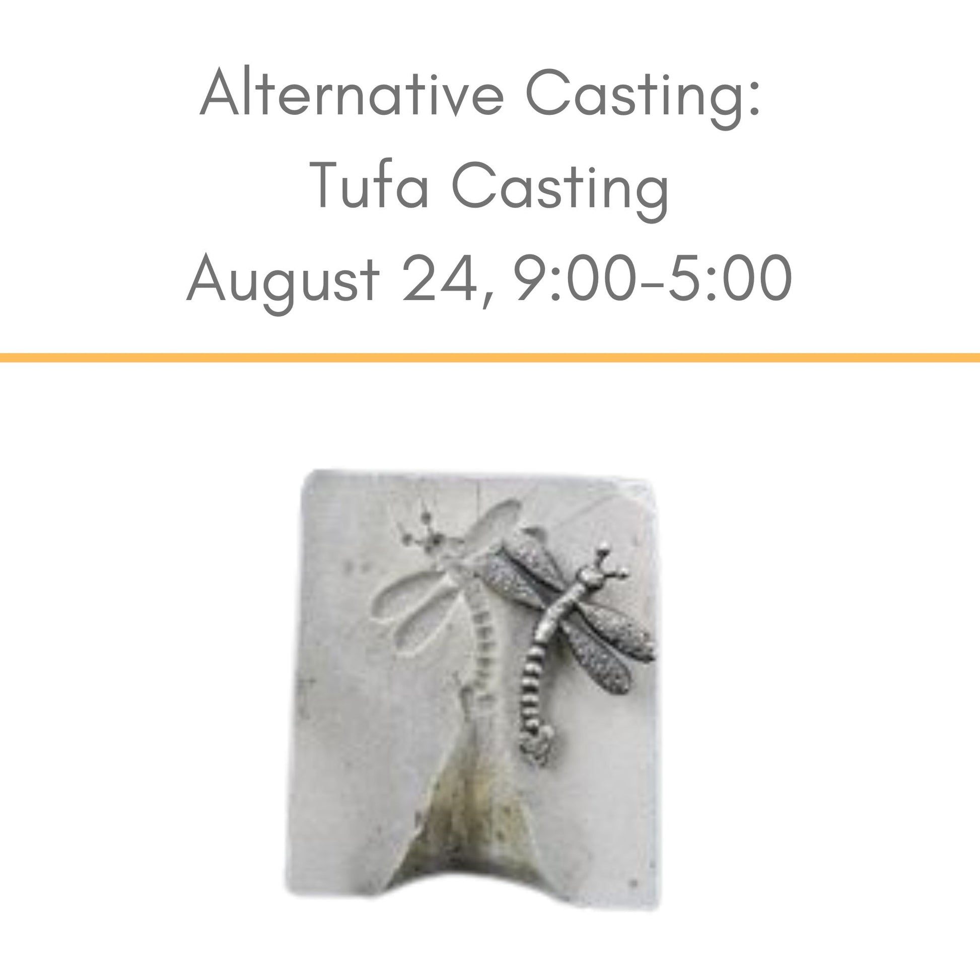 Alternativve casting: tufa casting class August 24 at Silver Peak Studio