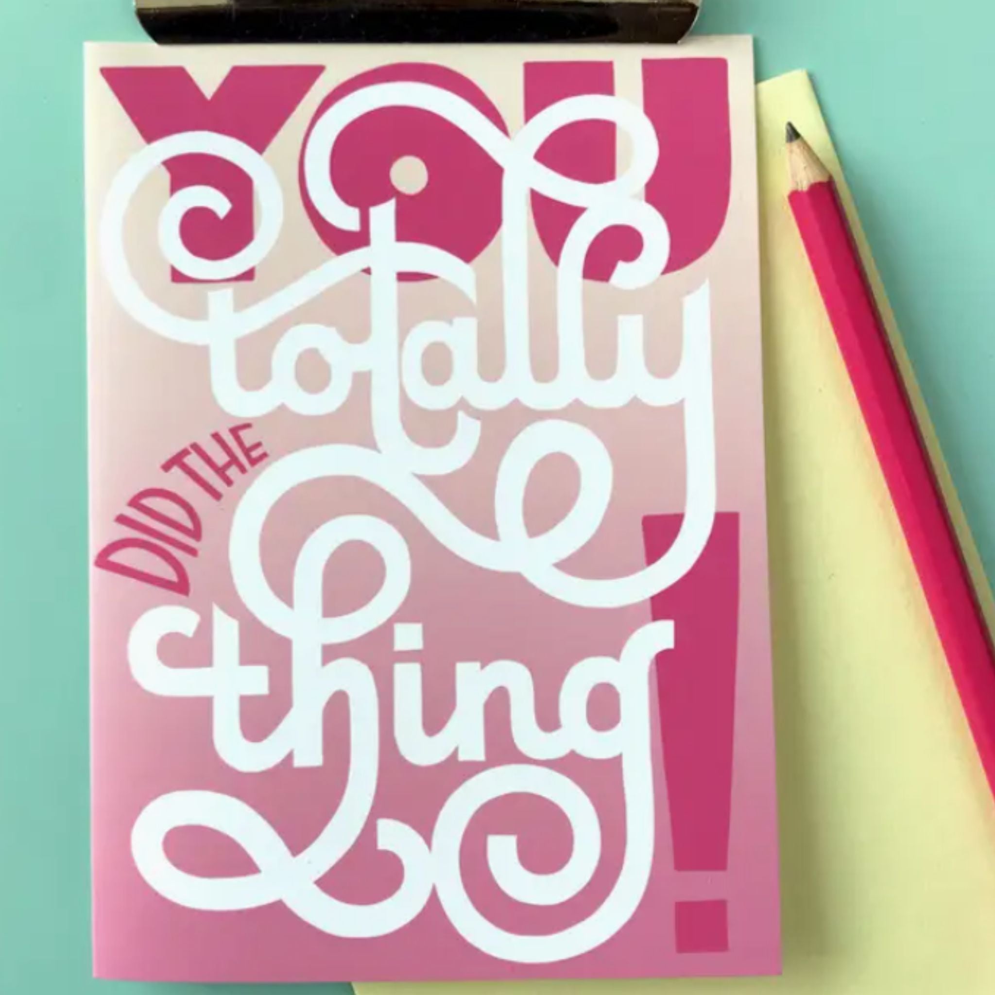 You totally did the thing card