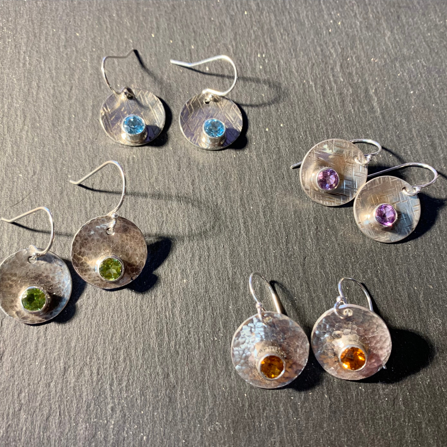 Faceted earring class at Silver Peak Studio