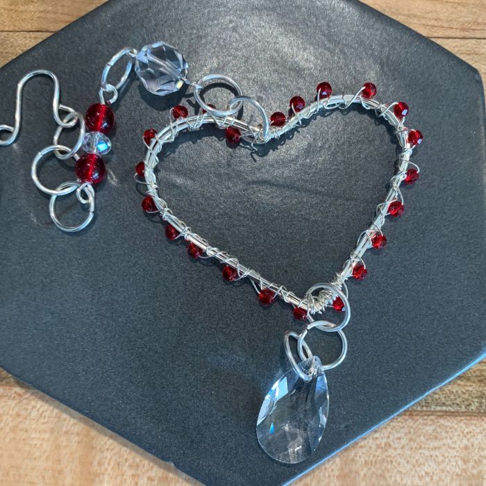 Youth Class (Ages 9+): Wirework: Valentine's Suncatcher: February 8, 1:00-2:00. Materials fee included!